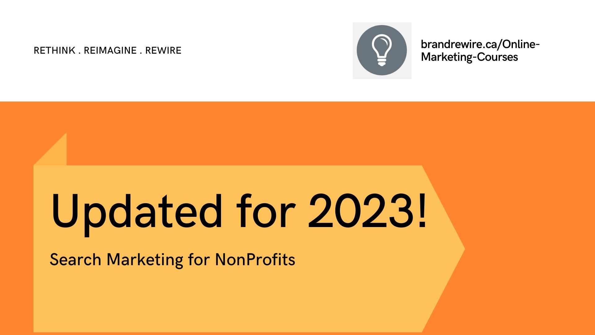 New – Updated SEO Marketing for NonProfits Course