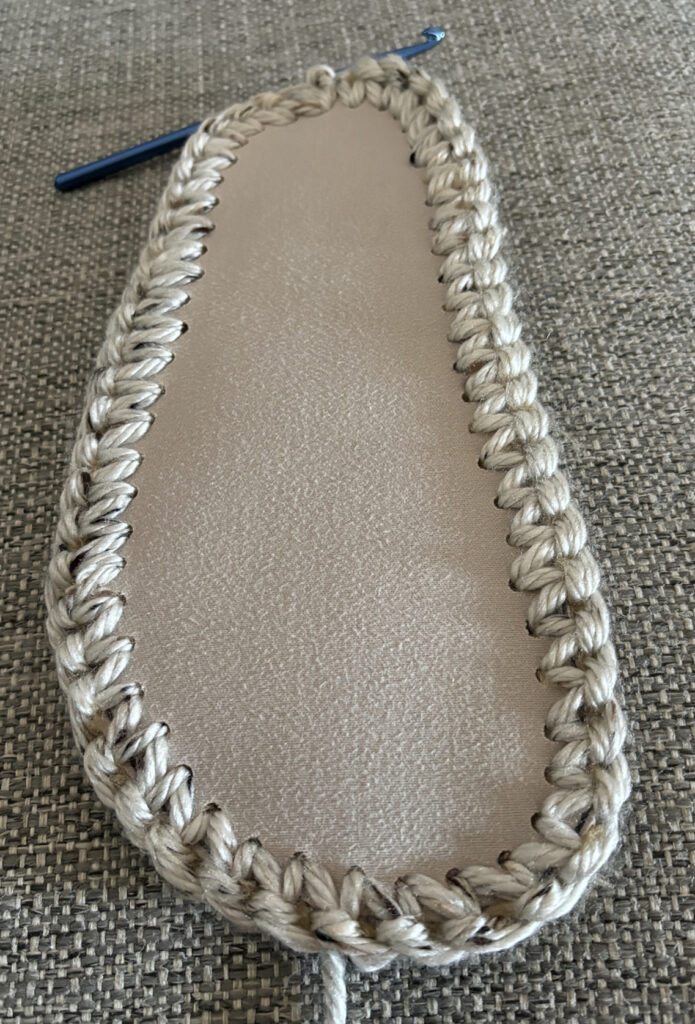 Crochet slipper