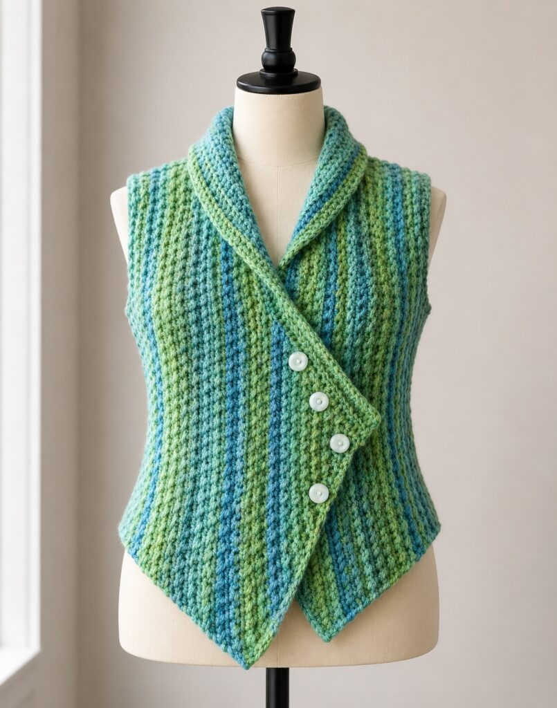 Fall crochet vest